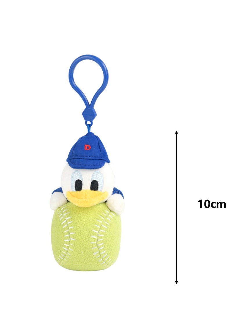 10cm Cute Plush Key Pendant, Bag Pendant Decoration, Suitable For Children'S Toy Gift (Baseball Duck) - Image 2